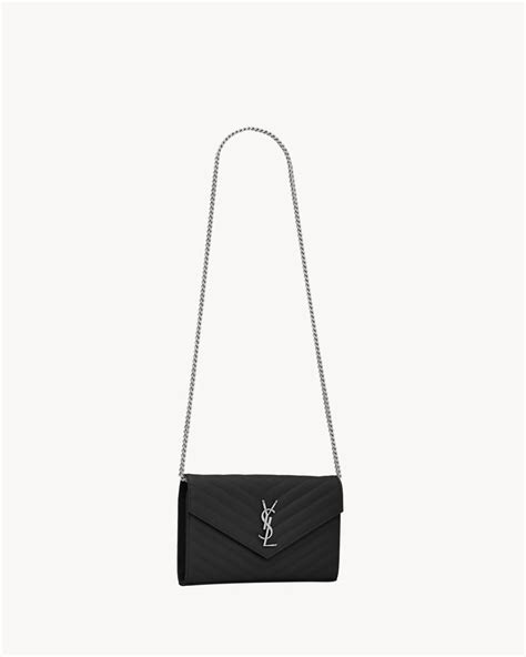 ysl grain de poudre wallet on chain|CLASSIC CASSANDRE CHAIN WALLET IN GRAIN .